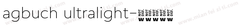 agbuch ultralight字体转换